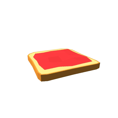 Bread loaf sliced with jam